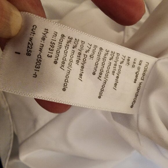 Naked Wardrobe Bustier Lace-Up Back Fit & Flare Minidress NWT White Large - Picture 8 of 8